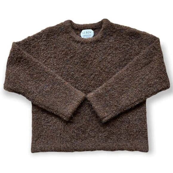 Le Bon Shoppe Envie Crew Neck Sweater Espresso - M/L - Picture 1 of 4